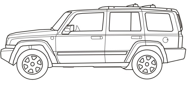 sporty suv outline