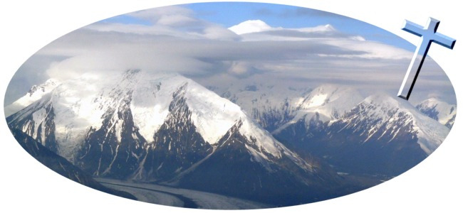 snowy mountain scene