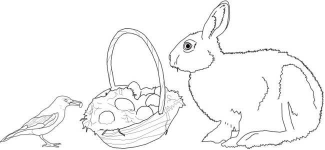easter scene outline