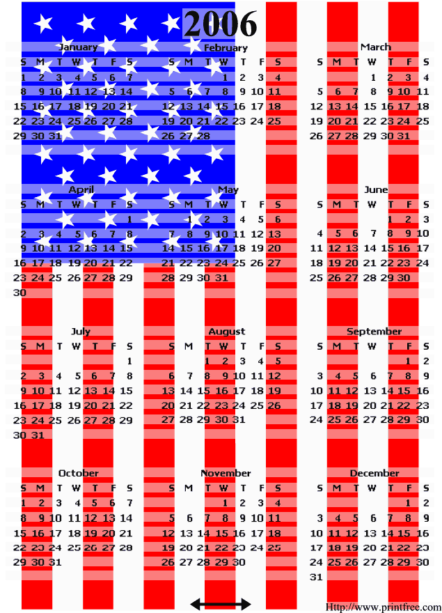 2006 flag calendar image