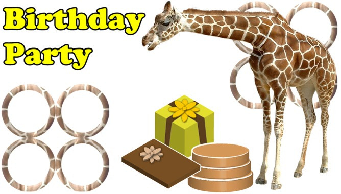 Half fold giraffe birthday party