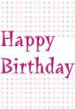 Purple text Birthday card