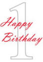 First Birthday Birthday card