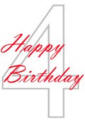 Fourth Birthday card