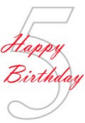 Fifth Birthday card