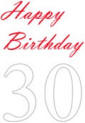 Thirtieth Birthday card