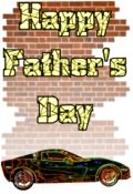 Happy Fathers Day sports car scene
