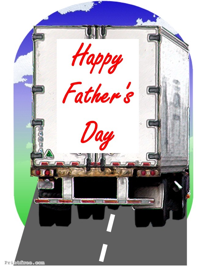 Happy Fathers Day semi truck decoration