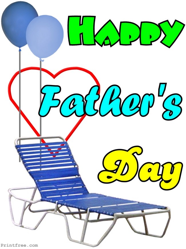 Happy Fathers Day lounge chair decoration