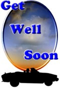 Get Well decoration sunset scene