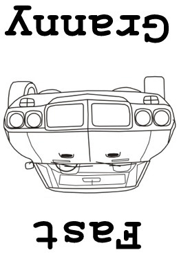 Granny fast car card image