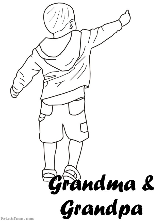 Grandparents Day child coloring decoration
