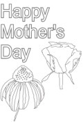 Happy Mothers Day flower coloring