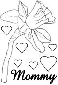 Mommy flower coloring