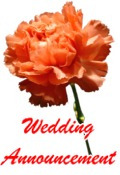 Carnation wedding announcement preview