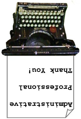 old typewriter thank you