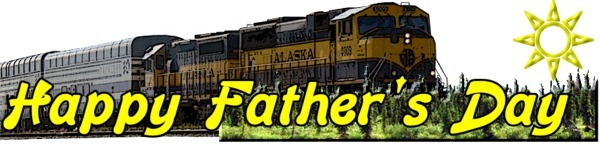 Fathers Day flyer image train themed