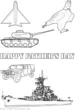 Military coloring page preview image