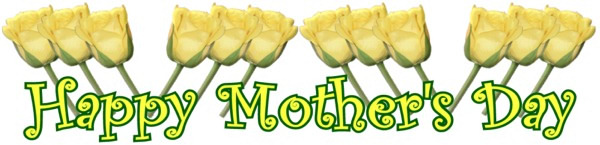 Happy Mothers Day Yellow Tuips flyer banner