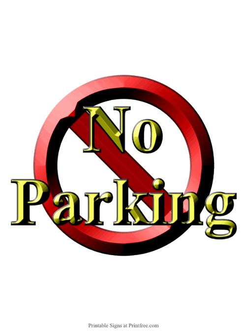 no parking sign statue
