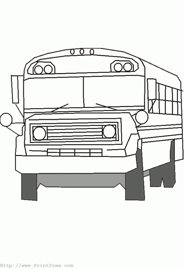 school bus clipart free black and white - photo #47