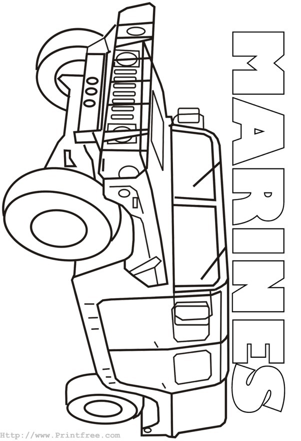 coloring page image marines