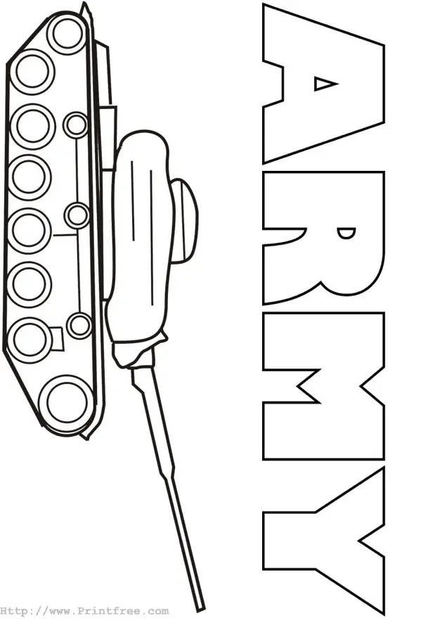 coloring page image army