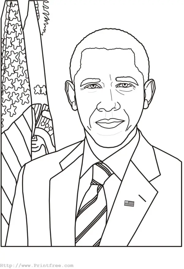 obama coloring pages for kids - photo #12